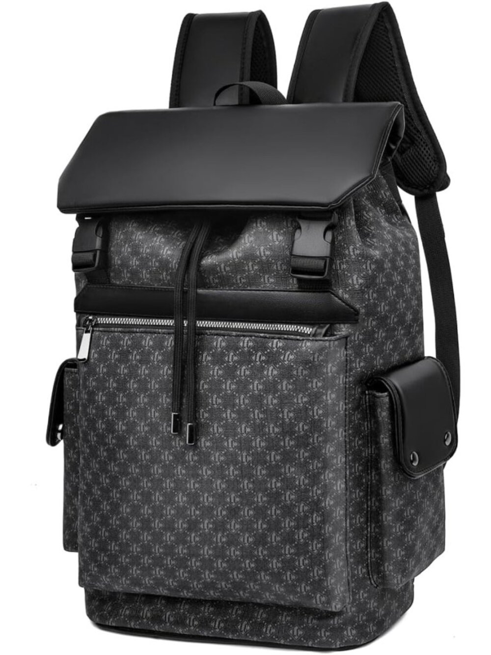 Stylish Black Waterproof Leather Backpack for Daily Commute & Casual Travel